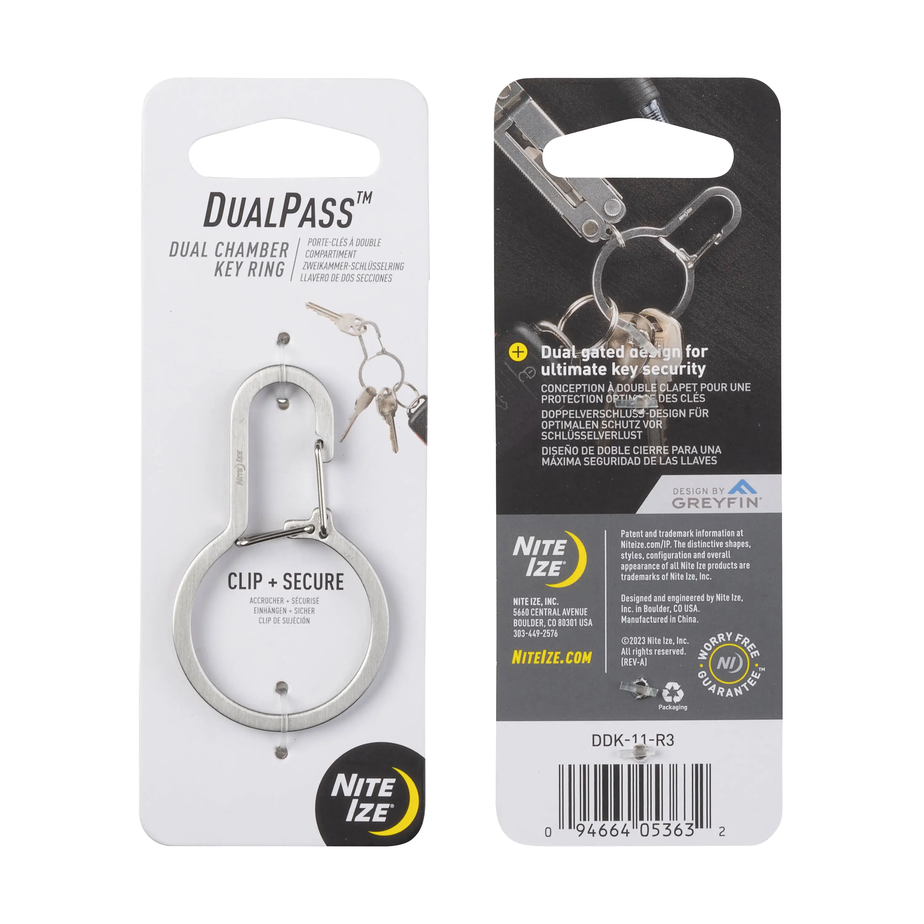 Nite Ize DualPass Key Ring - Stainless