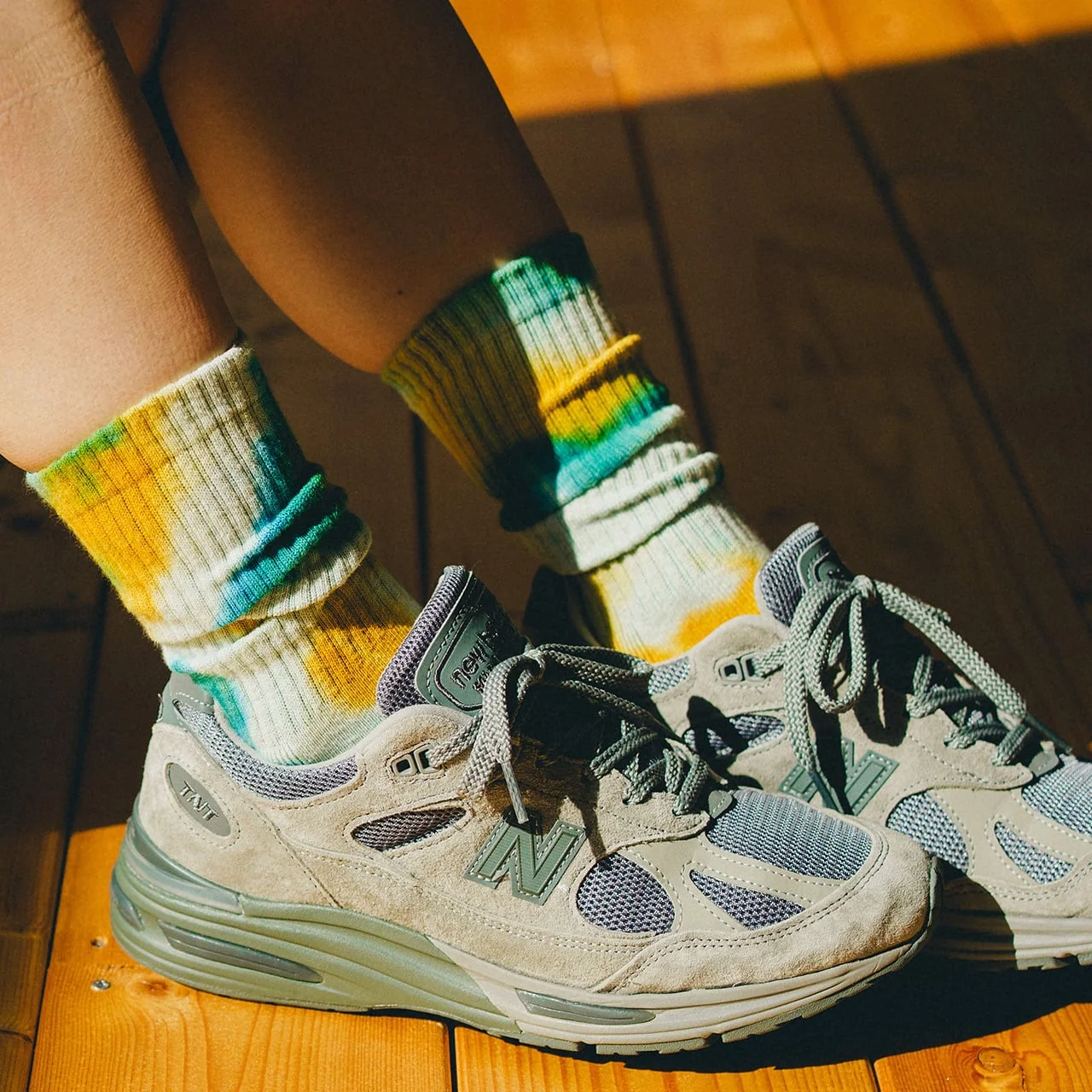 NODAL Tie Dye Long Socks - Green - Image 3