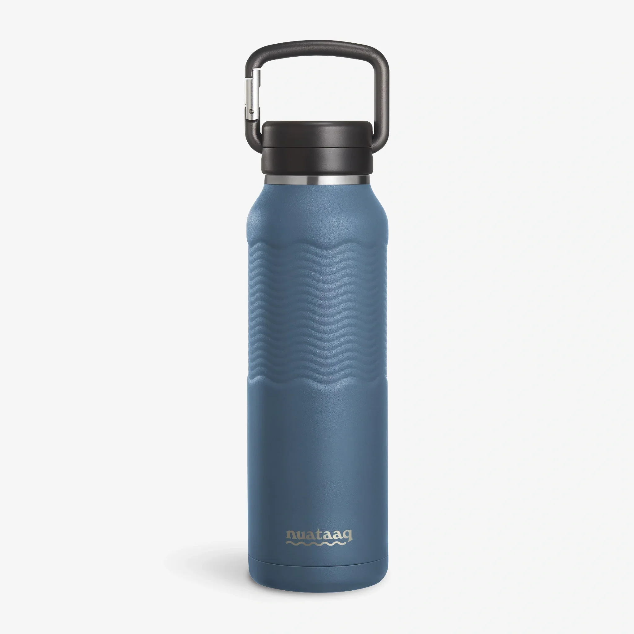 Nuataaq 34oz/1L Carabiner Water Bottle with Clip Cap - Lake Blue
