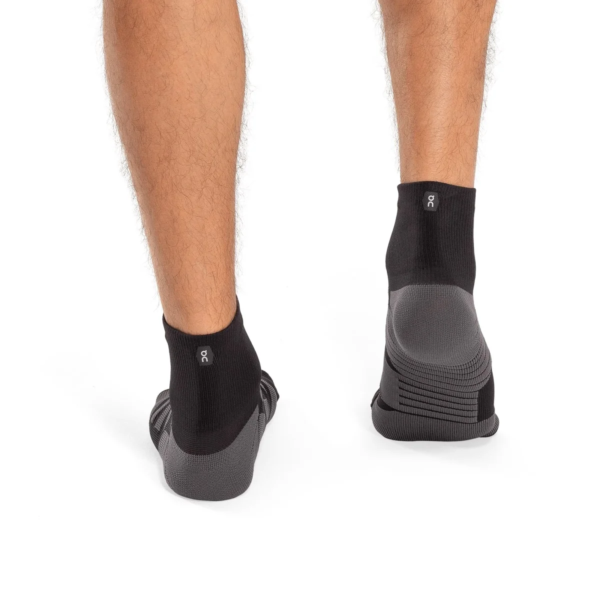 On Men's Performance Mid Sock - Black / Shadow - Image 2