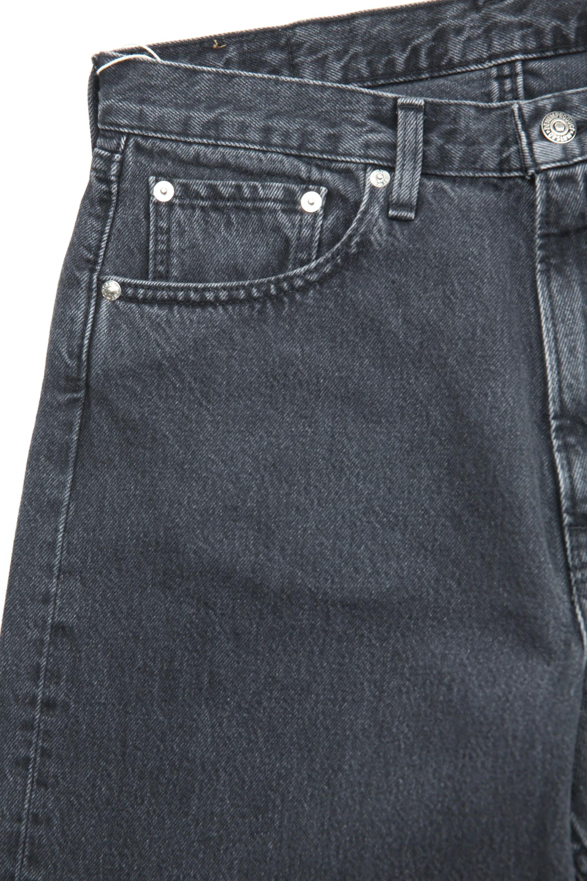 orSlow 101 DAD'S FIT DENIM PANTS (UNISEX) - Black Denim Stone - Image 3