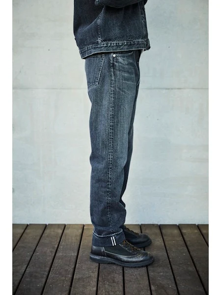 orSlow 105 Standard SELVEDGE - Black Denim Stone - Image 14