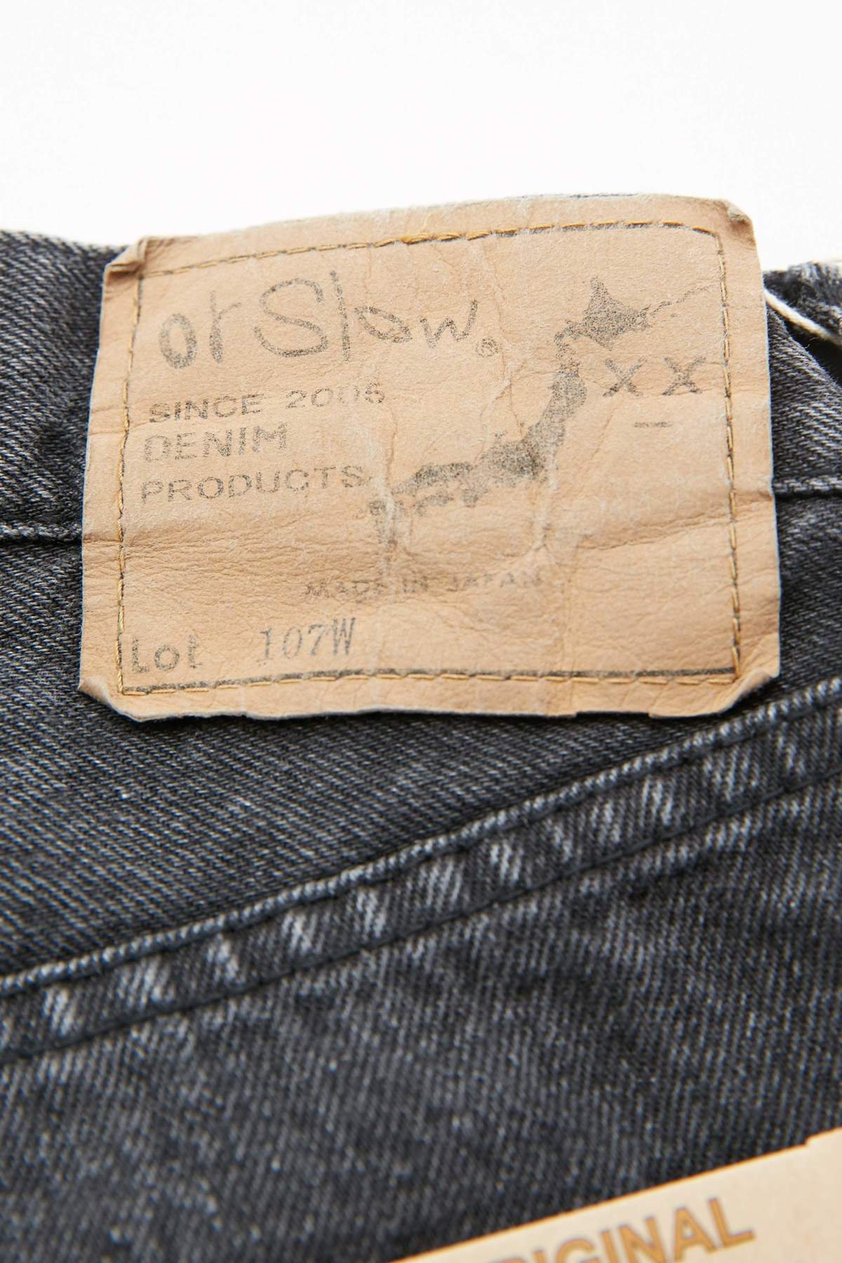 orSlow 107 Ivy Fit Slim Jean - Black Denim Stone - Image 12