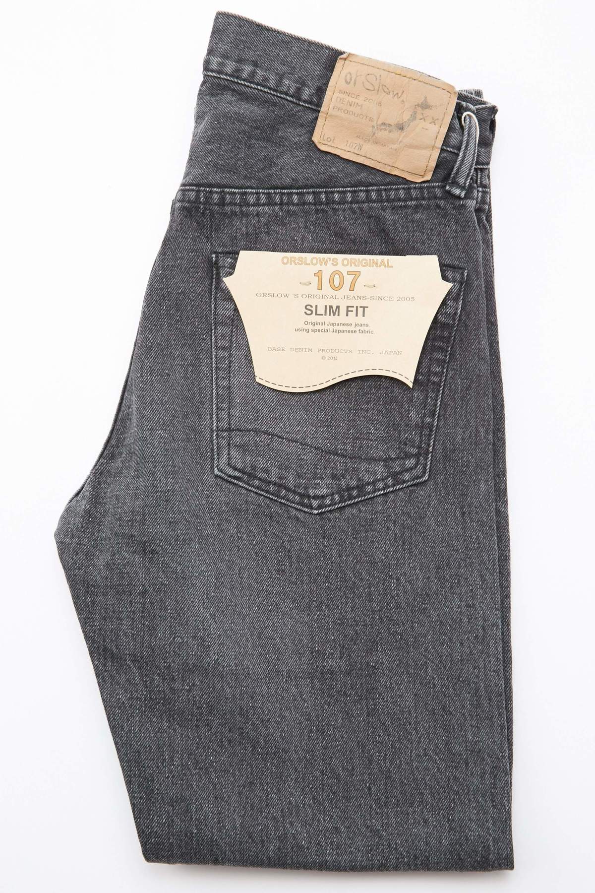 orSlow 107 Ivy Fit Slim Jean - Black Denim Stone - Image 13
