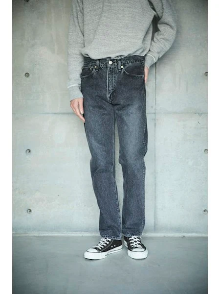 orSlow 107 Ivy Fit Slim Jean - Black Denim Stone - Image 14