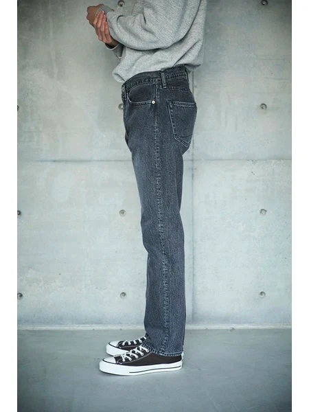orSlow 107 Ivy Fit Slim Jean - Black Denim Stone - Image 16