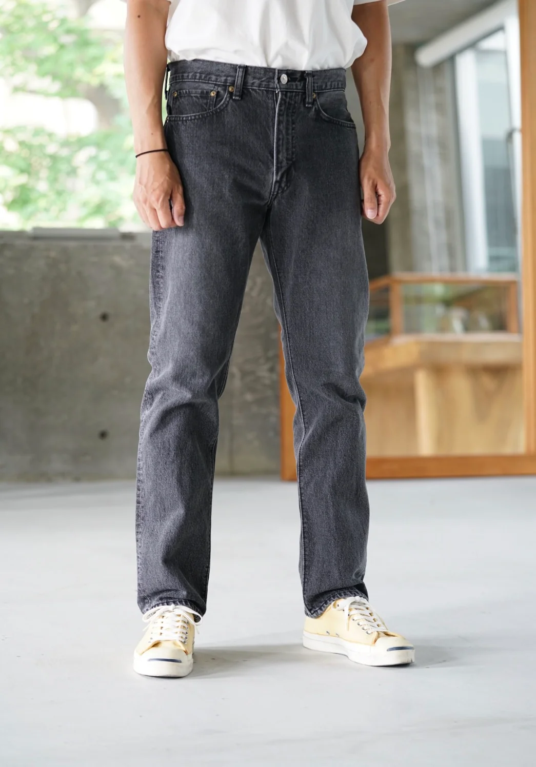 orSlow 107 Ivy Fit Slim Jean - Black Denim Stone - Image 20