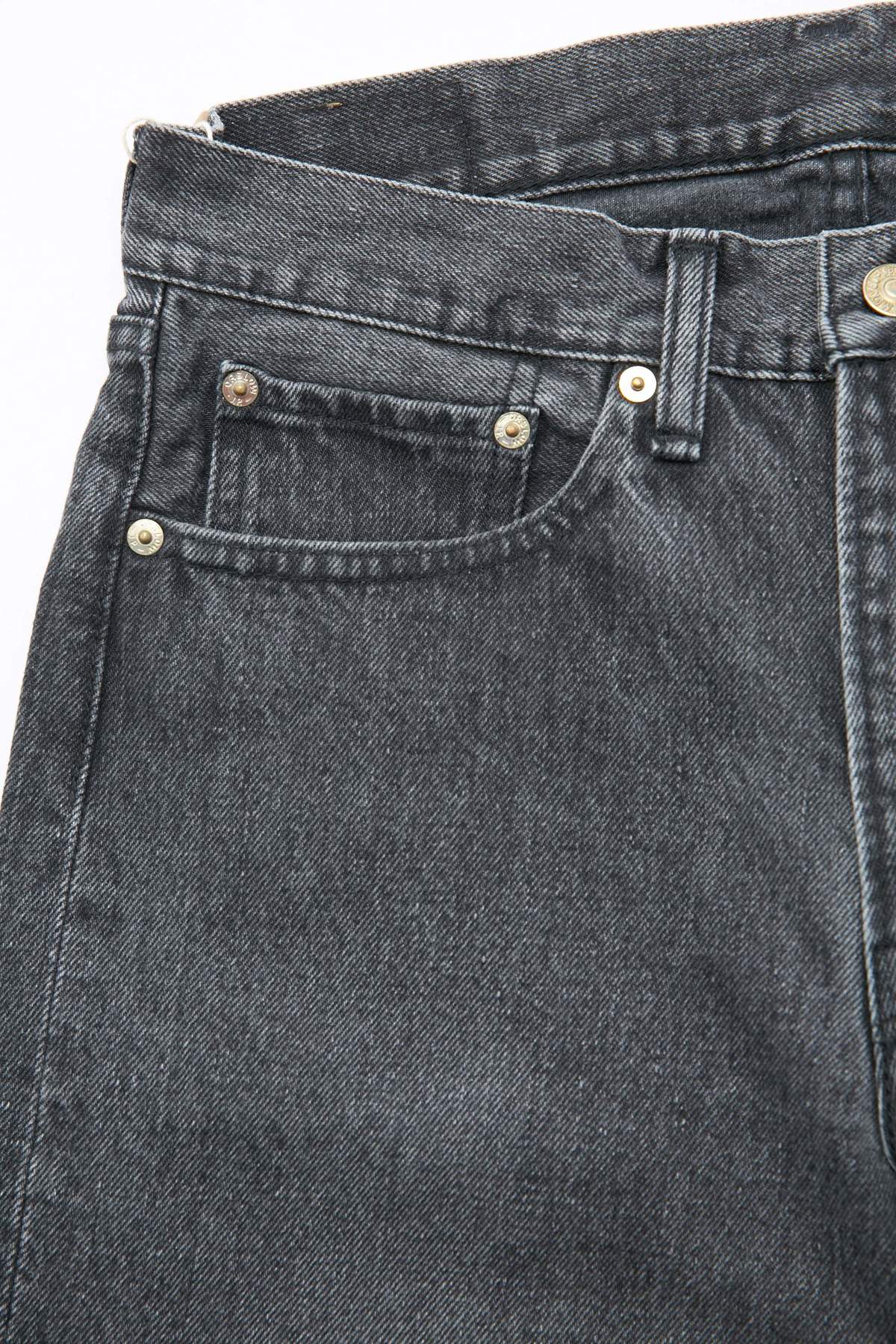 orSlow 107 Ivy Fit Slim Jean - Black Denim Stone - Image 3