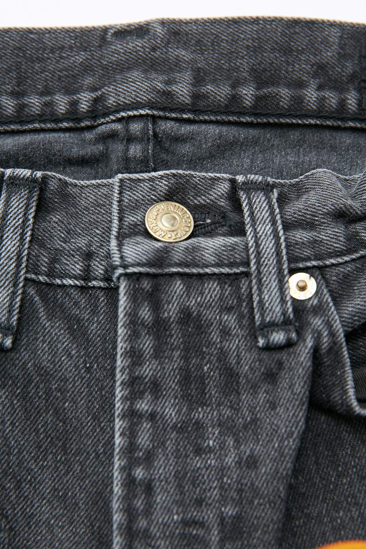 orSlow 107 Ivy Fit Slim Jean - Black Denim Stone - Image 4
