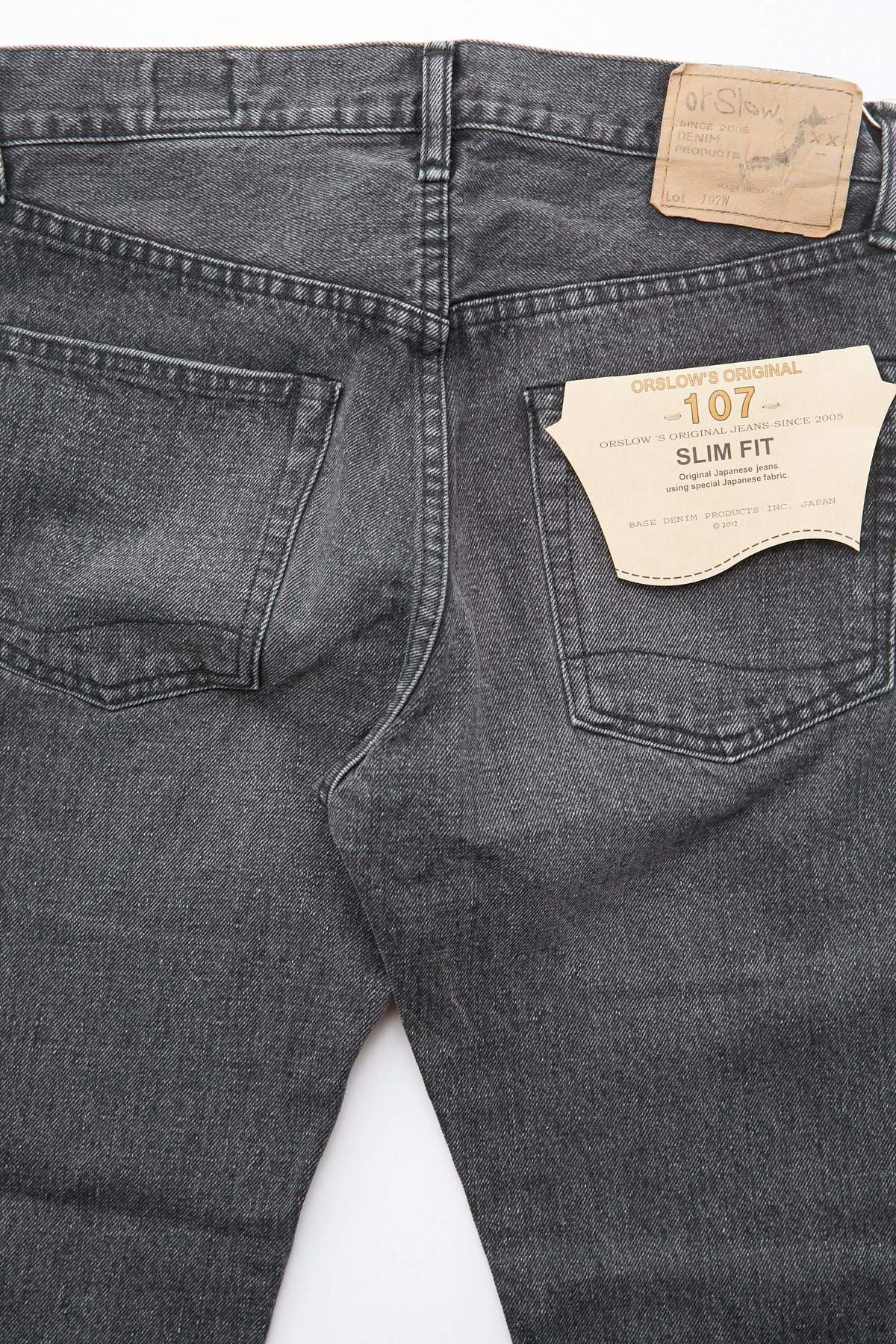 orSlow 107 Ivy Fit Slim Jean - Black Denim Stone - Image 9