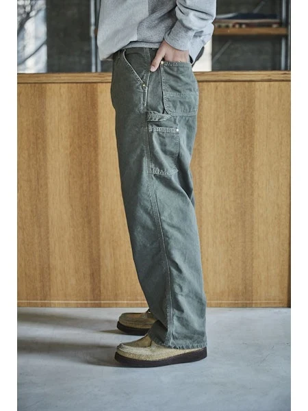 orSlow Dad's Fit Oxford Painter Pants - Army Green - Image 5