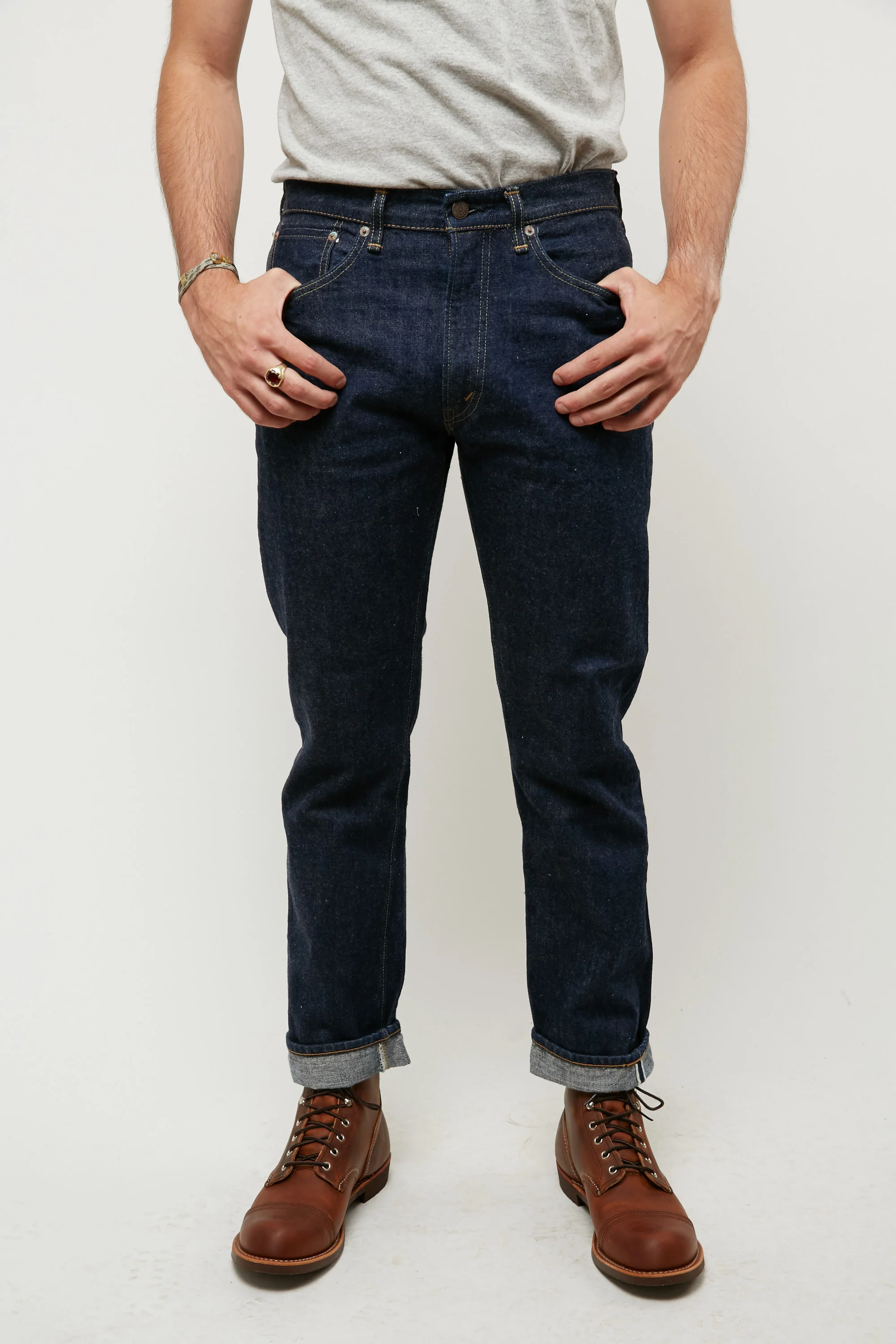 orSlow 107 Ivy Fit Slim Selvedge Denim Jean - One Wash - Image 10