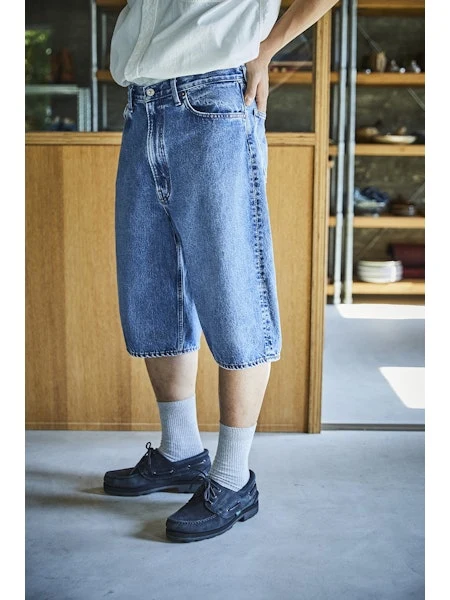 orSlow - Super Dad Fit Shorts - Denim Used - Image 2
