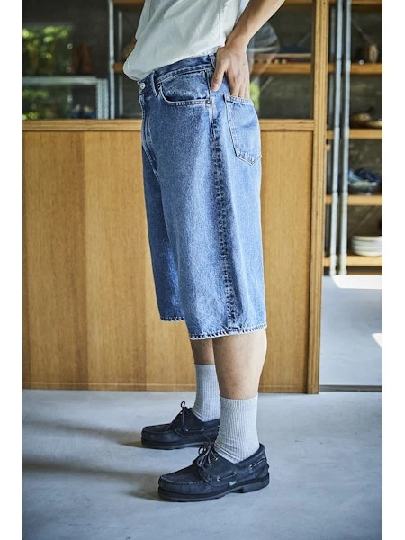 orSlow - Super Dad Fit Shorts - Denim Used - Image 3