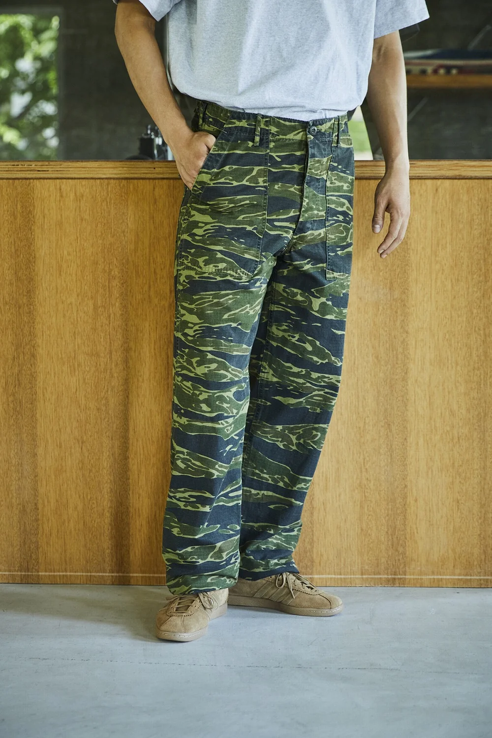 orSlow U.S Army Fatigue Pants (Regular Fit) - TIGER CAMO - Image 2