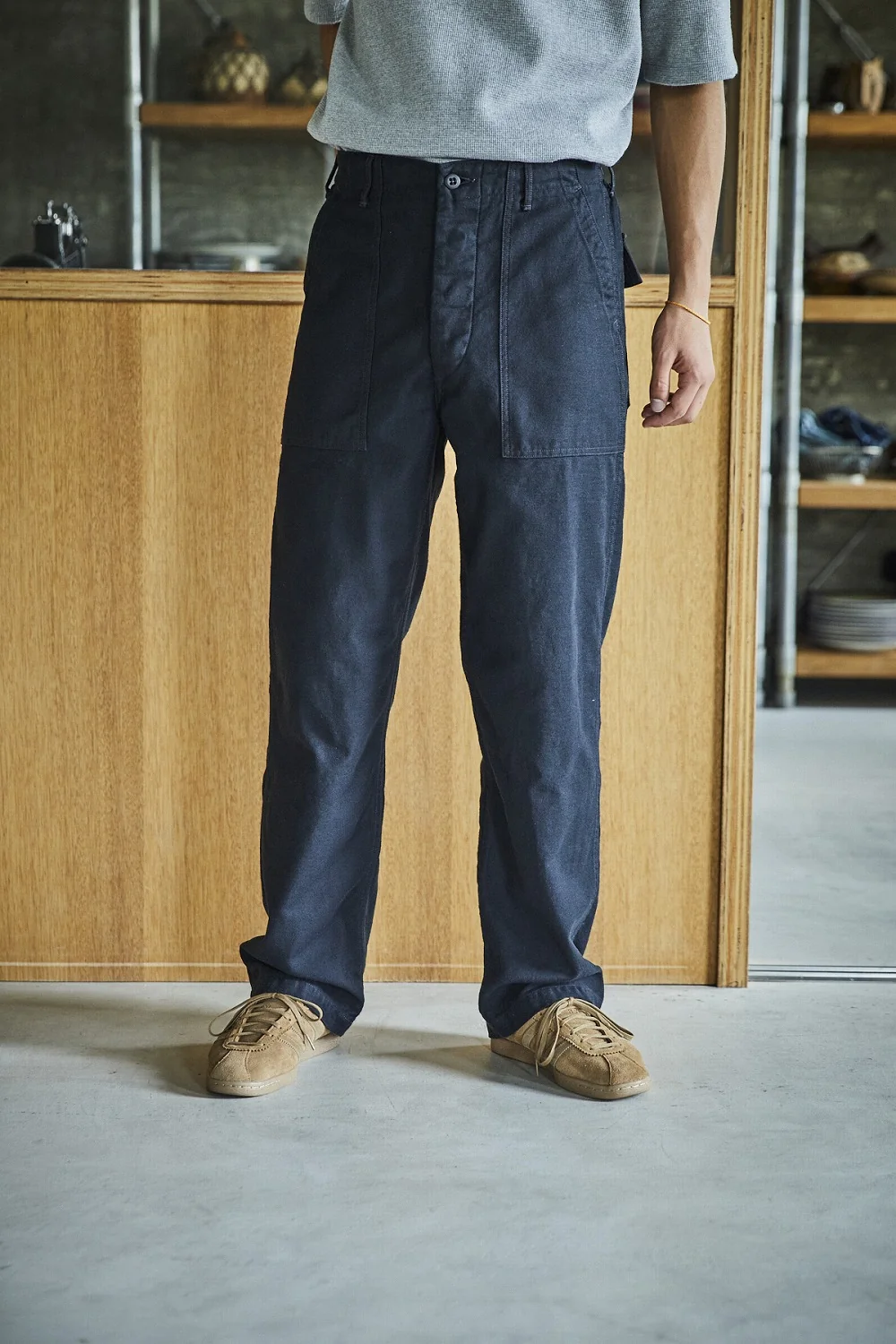 orSlow US Army Fatigue Pants (Regular Fit) - BLACK (SS26) - Image 2