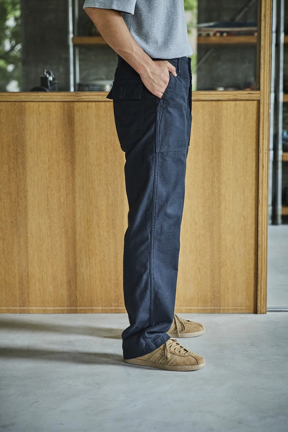 orSlow US Army Fatigue Pants (Regular Fit) - BLACK (SS26) - Image 3