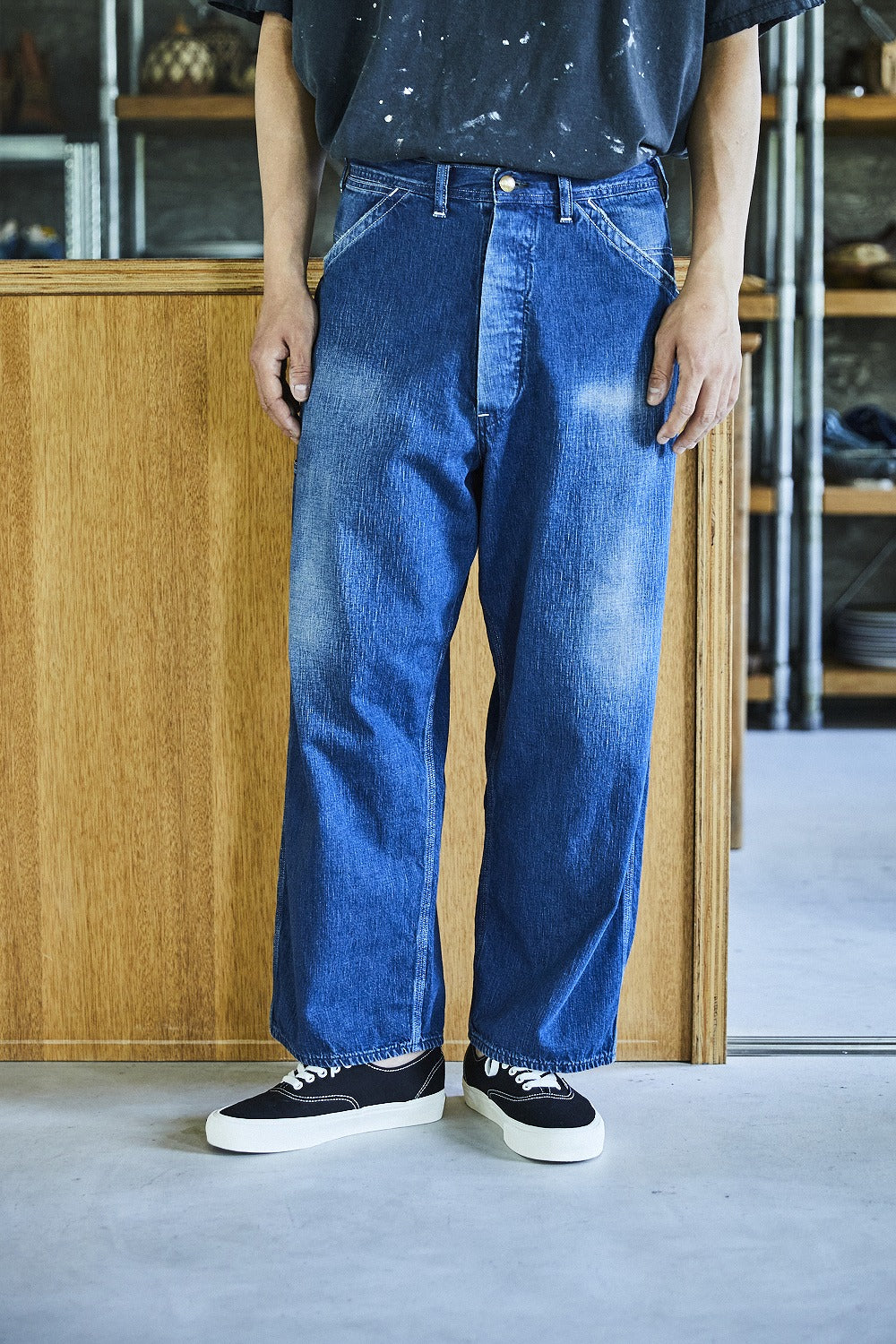 orSlow Wide Fit 30's Painter Pants - Denim Used