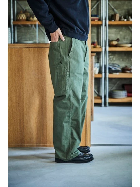 orSlow WIDE FIT FRENCH WORK PANTS (UNISEX) - Army Green - Image 13