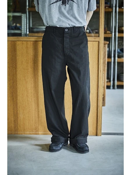 orSlow WIDE FIT FRENCH WORK PANTS (UNISEX) - Black