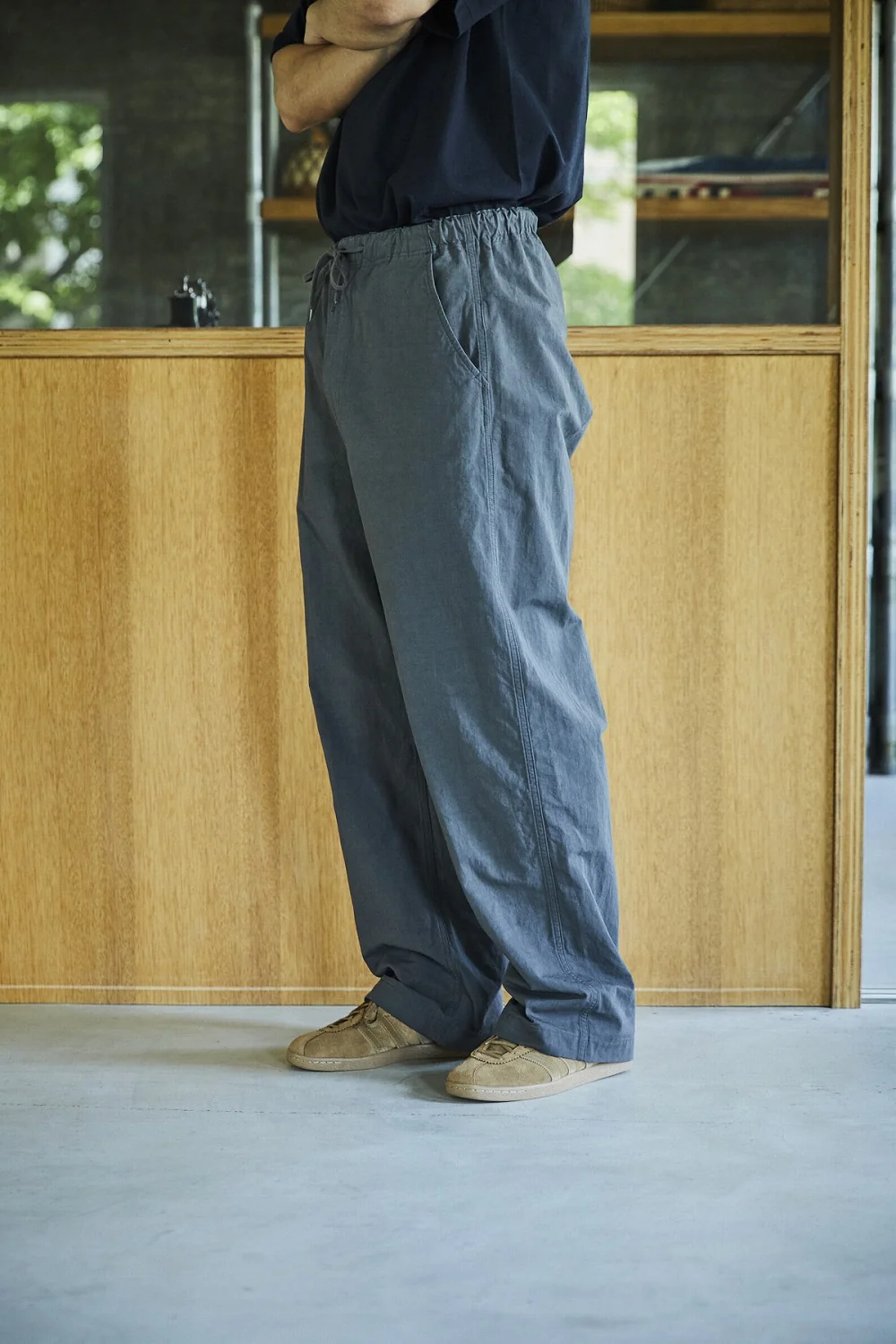 orSlow Wide Fit New Yorker Pants - Charcoal Gray - Image 8