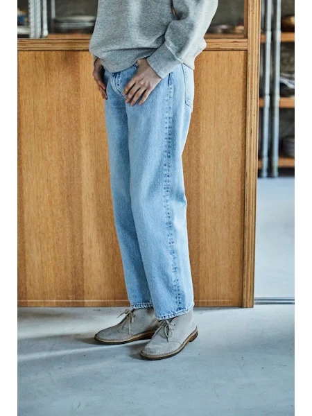 orSlow Women's SHORT LENGTH 105 90'S DENIM SKY BLUE (*ZIPPER FLY) - Image 14