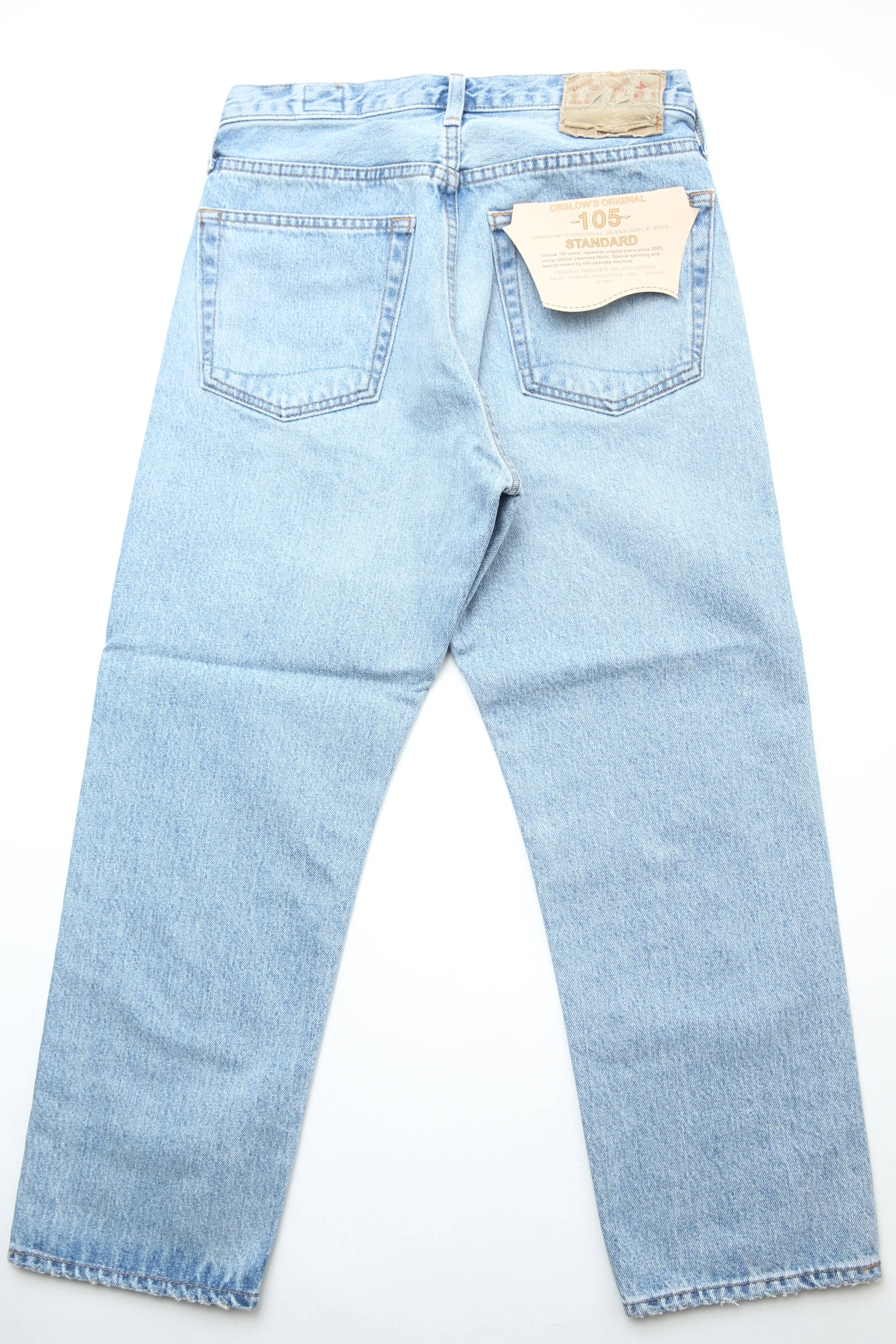 orSlow Women's SHORT LENGTH 105 90'S DENIM SKY BLUE (*ZIPPER FLY) - Image 29