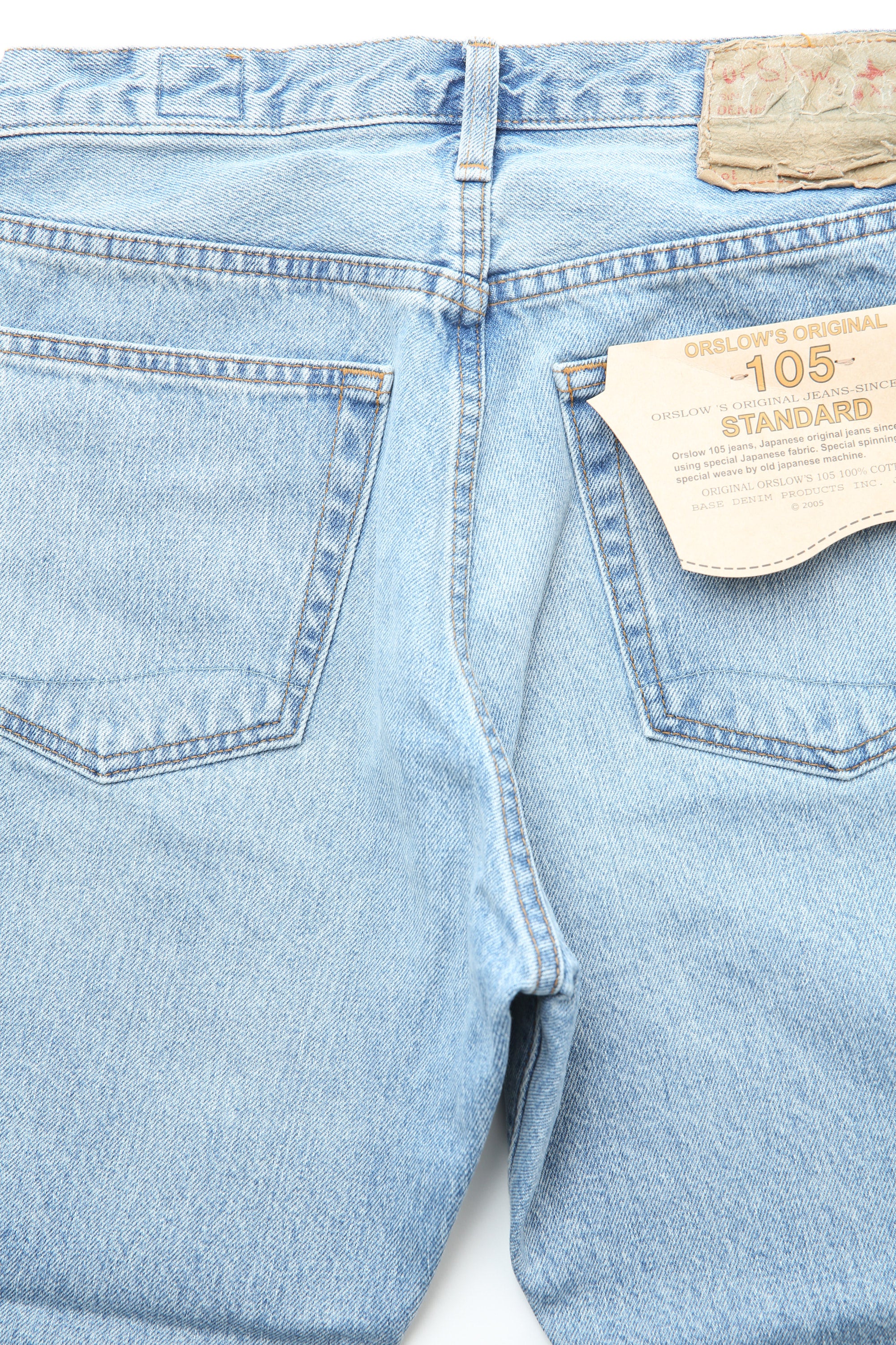 orSlow Women's SHORT LENGTH 105 90'S DENIM SKY BLUE (*ZIPPER FLY) - Image 30