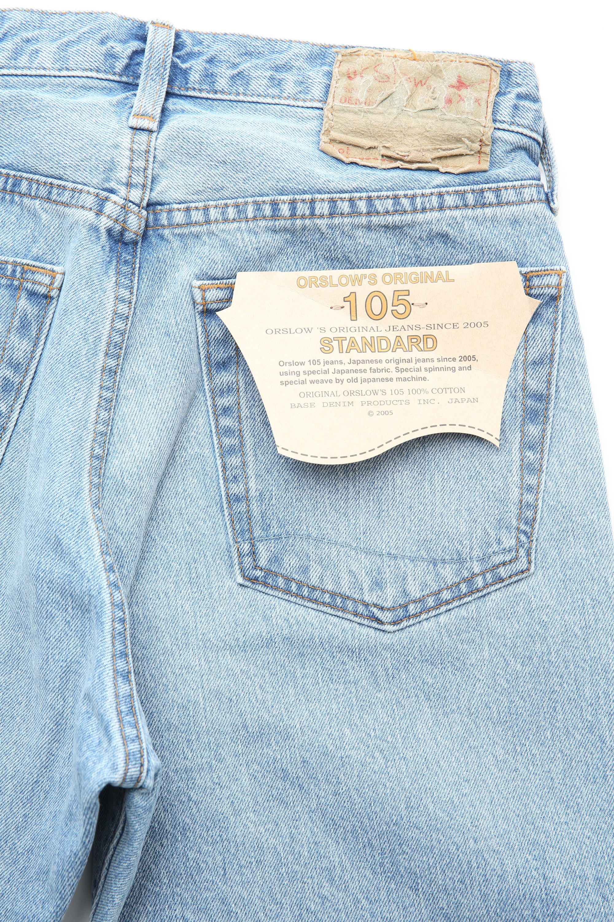 orSlow Women's SHORT LENGTH 105 90'S DENIM SKY BLUE (*ZIPPER FLY) - Image 32