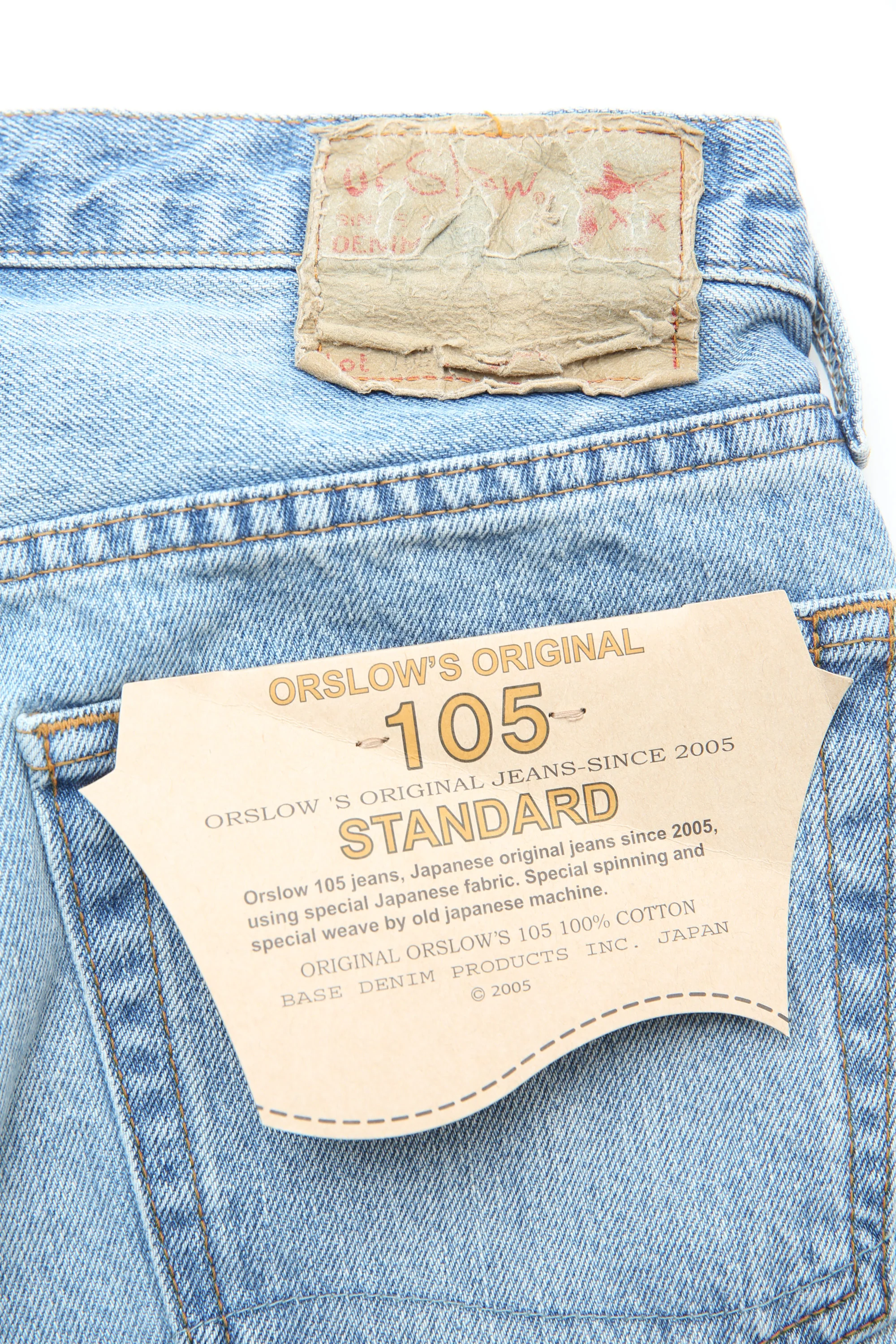 orSlow Women's SHORT LENGTH 105 90'S DENIM SKY BLUE (*ZIPPER FLY) - Image 33
