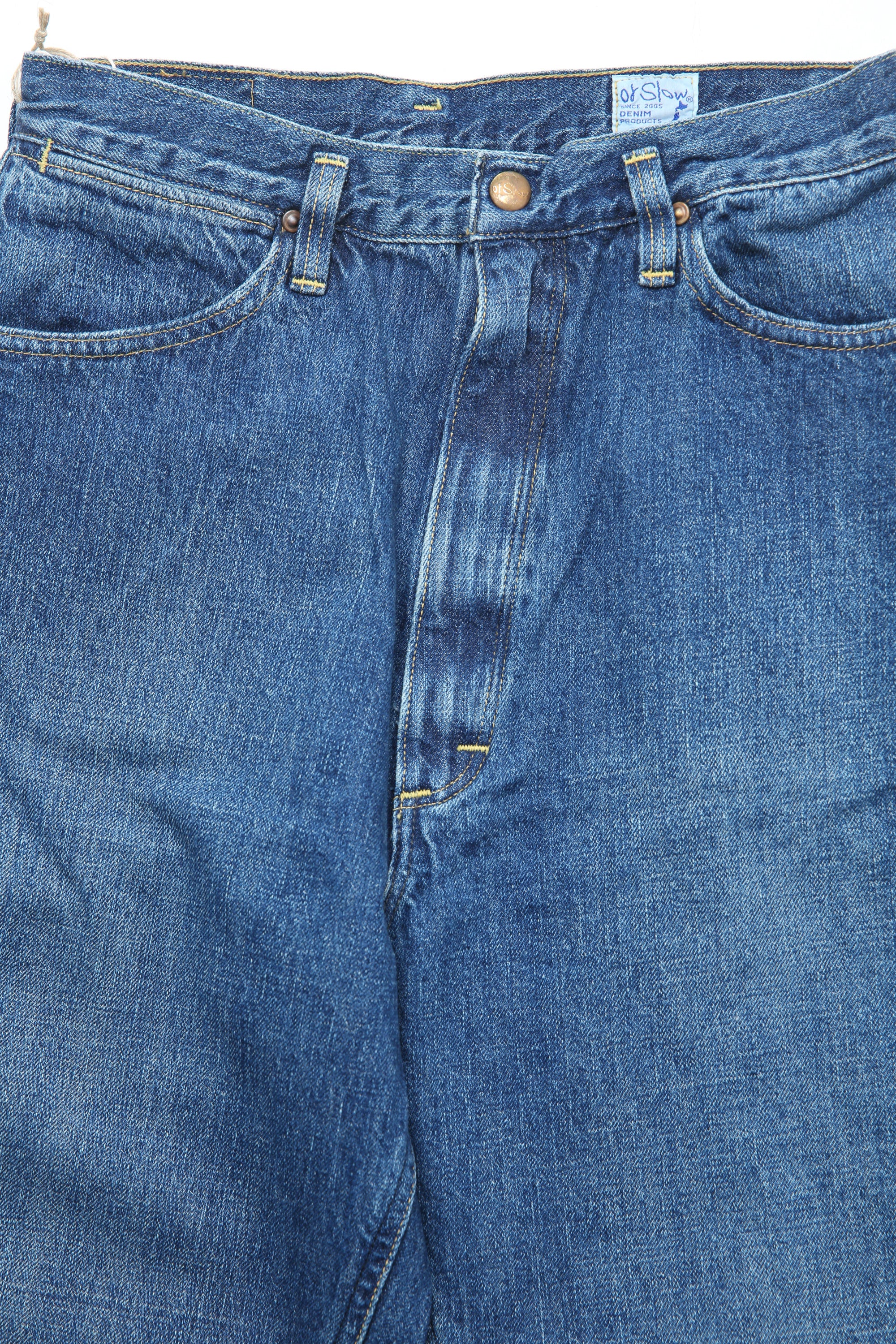 orSlow Women's Standard High Waist Selvedge Denim (Jasmin) - Denim Used 95 - Image 4