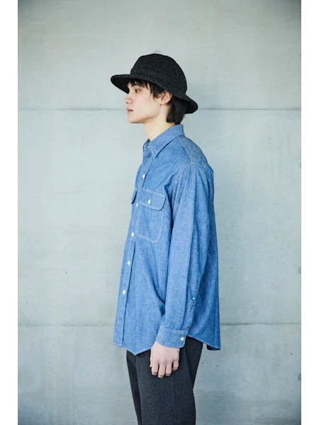 orSlow Work Shirt - Chambray - Image 14