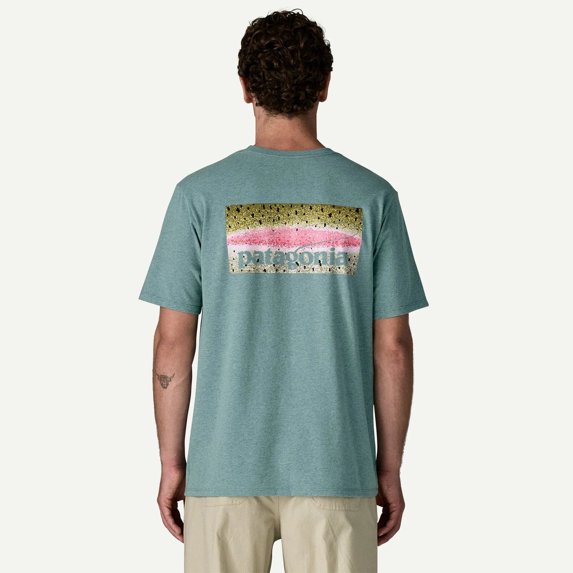 Patagonia Men's Take a Stand Responsibili-Tee - Rainbow Run: Blue Sage - Image 3