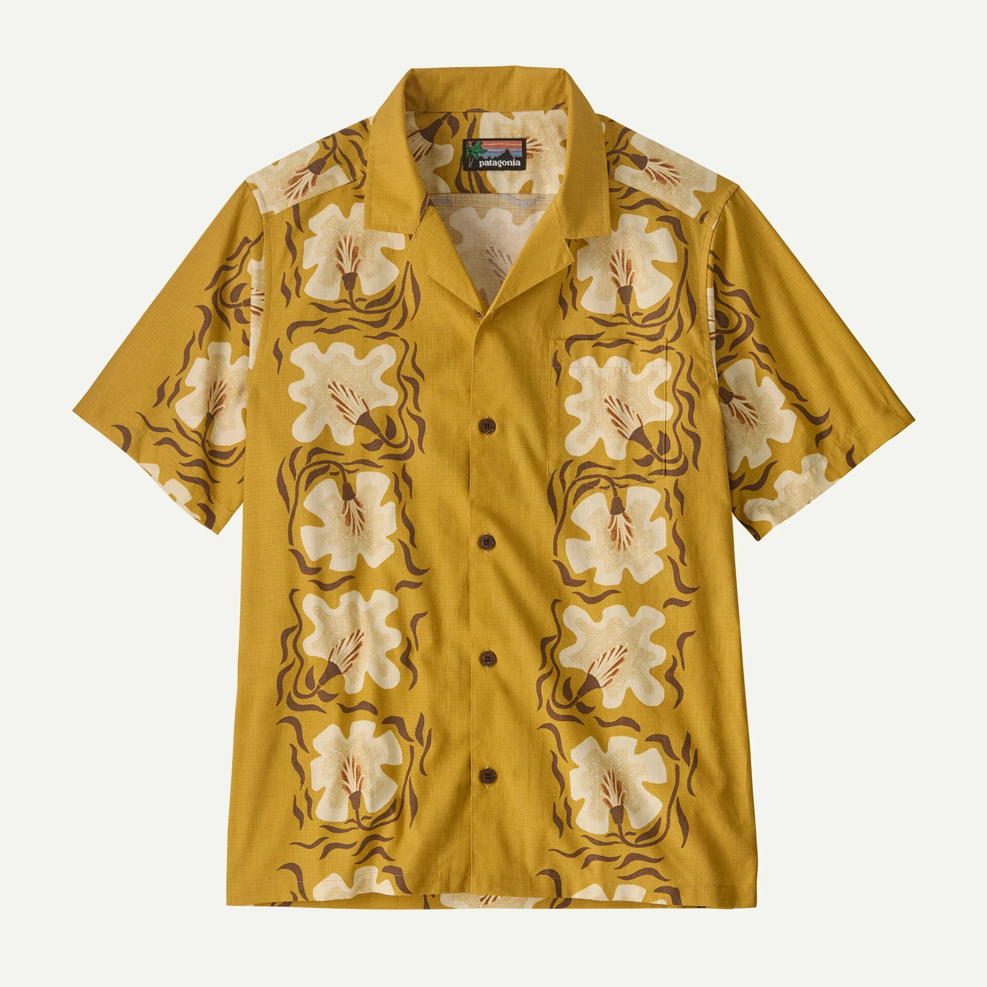 Patagonia Men's Tidal Thread Camp Shirt - Future Flowers: Honey Gold