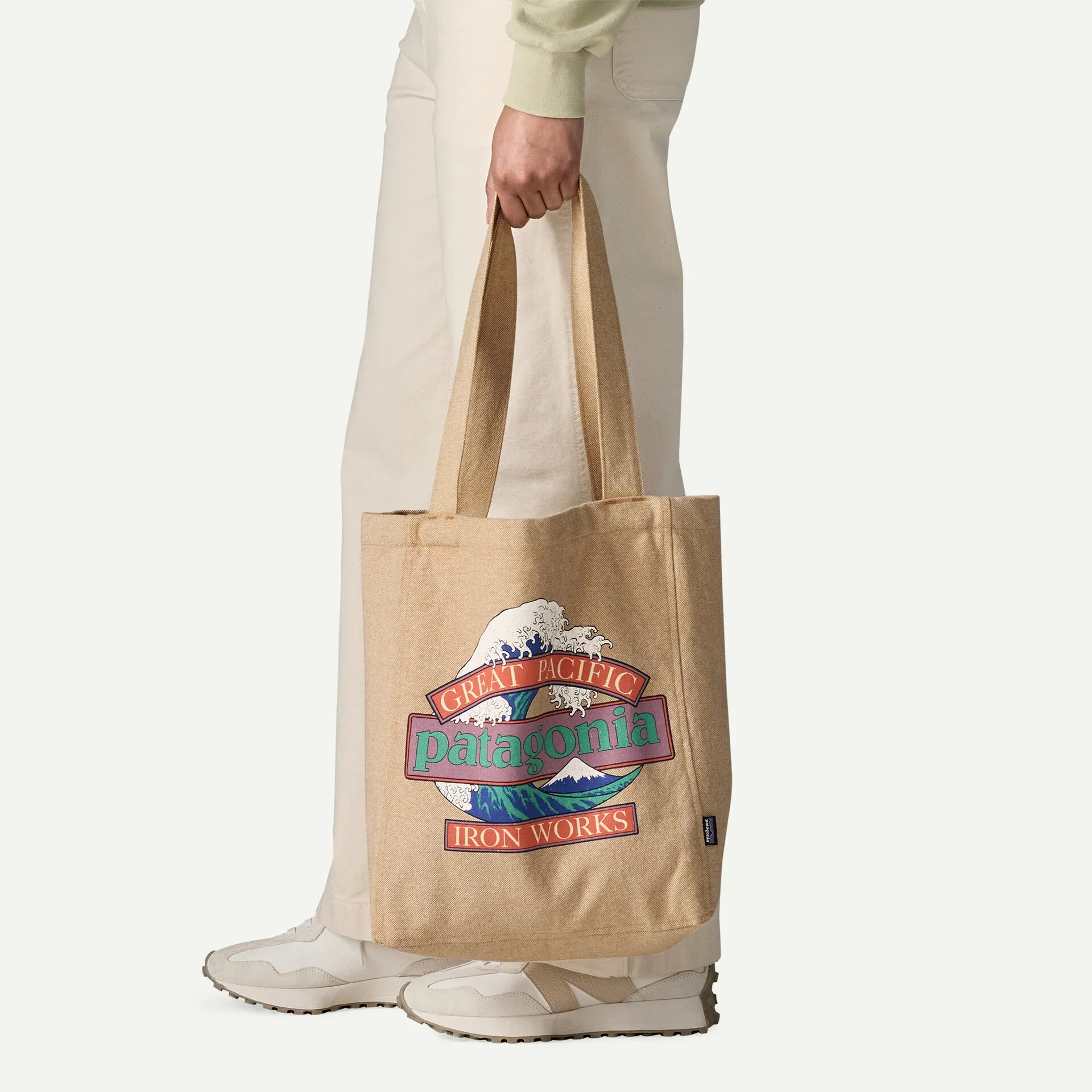 Patagonia Recycled Market Tote - Great Waves: Classic Tan - Image 5