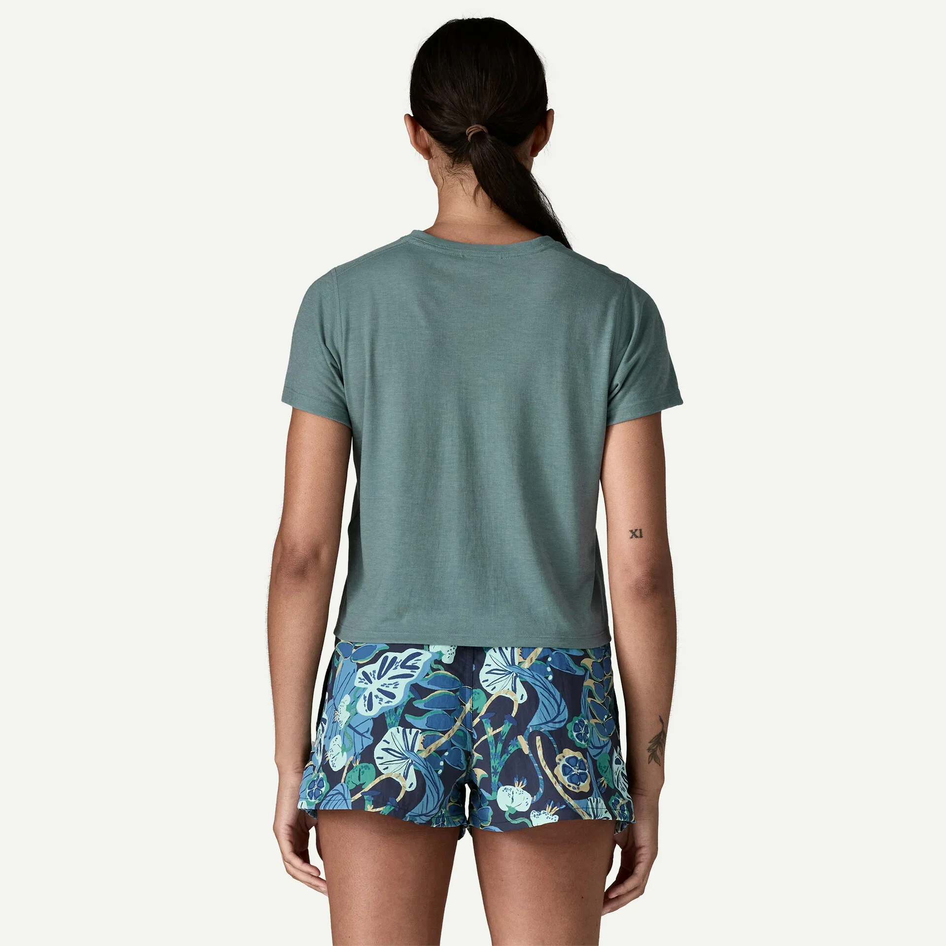 Patagonia Women's Capilene® Cool Trail Cropped Shirt - Blue Sage - Image 3