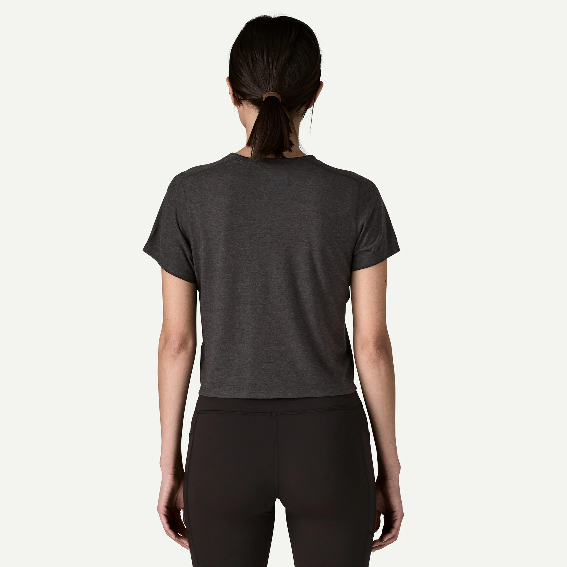 Patagonia Women's Capilene® Cool Trail Cropped Shirt - Ink Black - Image 3