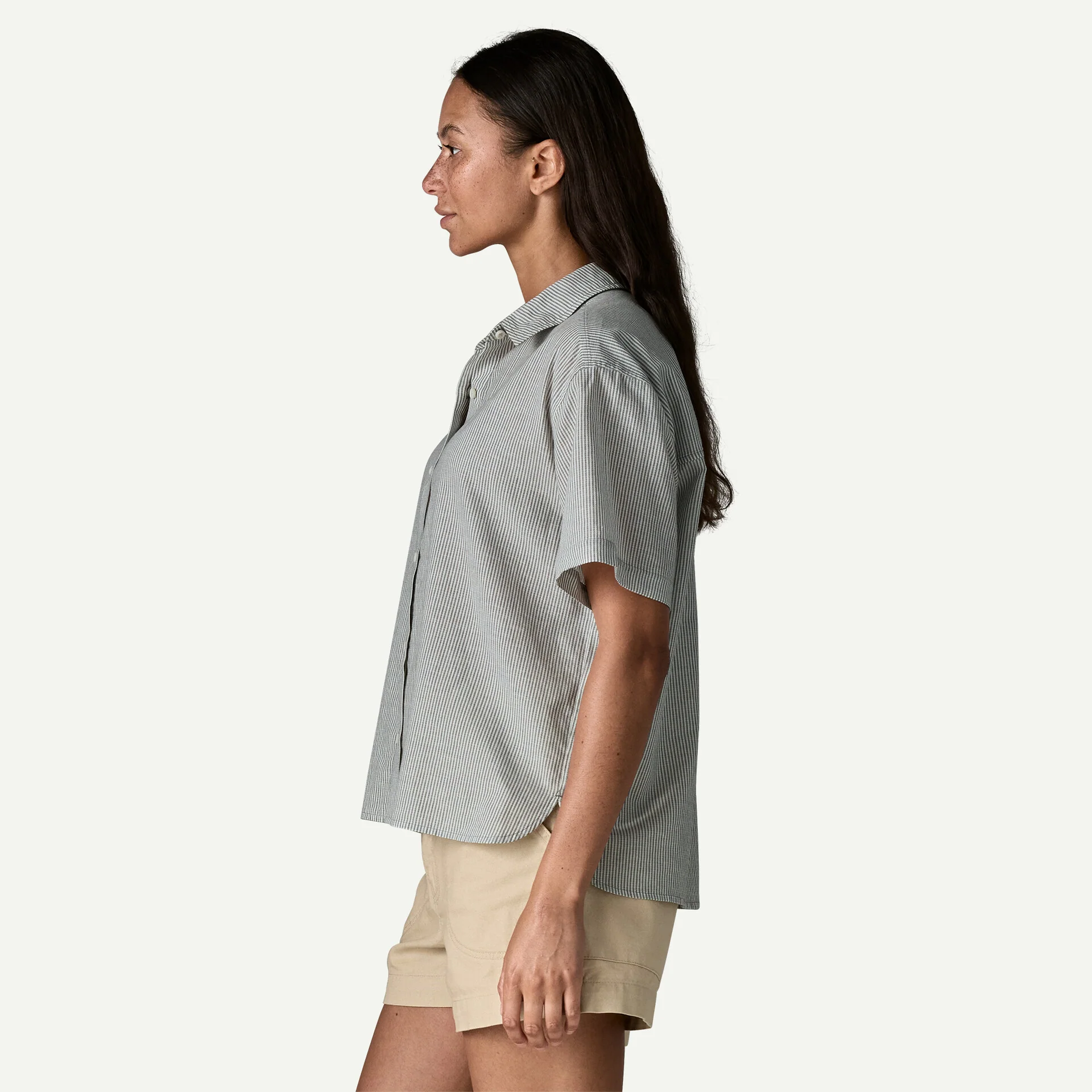 Patagonia Women's Lightweight A/C Shirt - Windowpane Dobby: White - Image 5