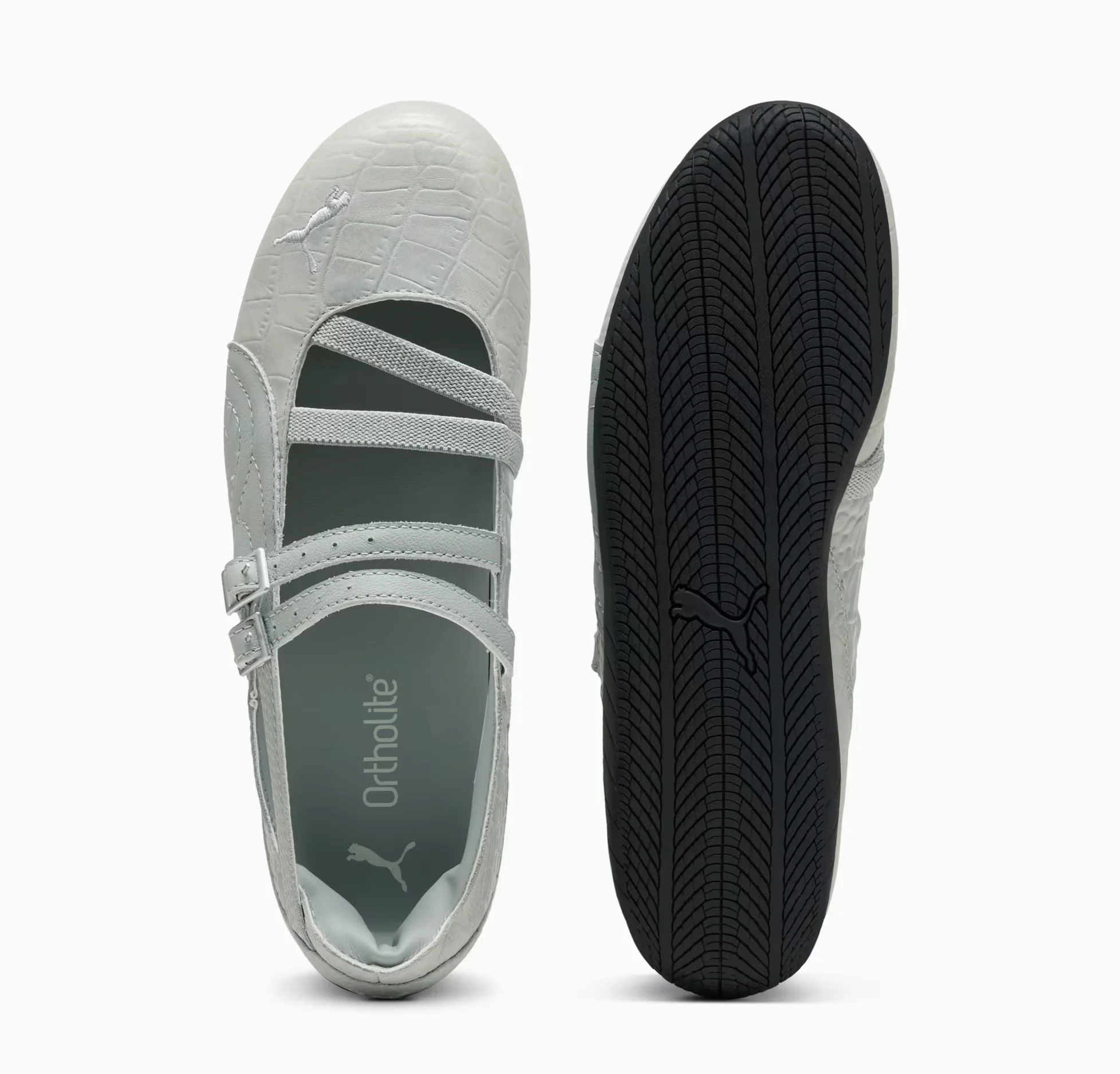 Puma - Speedcat Ballet Flats (White/Vapor Gray) - Image 4