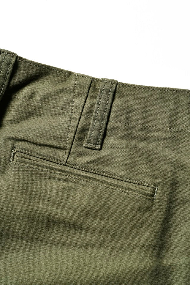 Pure Blue Japan [1173-OLV] Men's Woven Moleskin Trousers Wash - Olive - Image 5