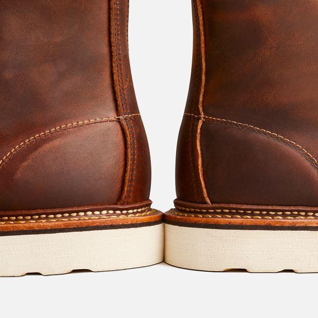 Red Wing Heritage Men's #1907 6" Moc Boot - Copper Rough and Tough - Image 4