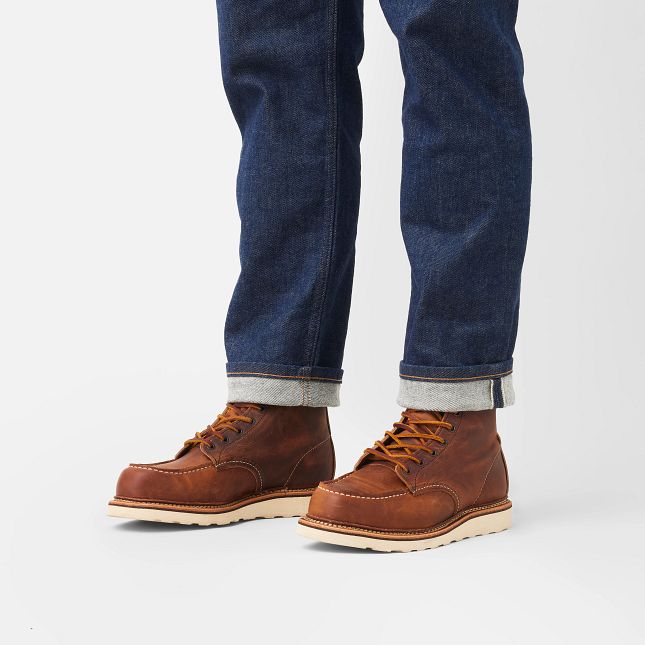 Red Wing Heritage Men's #1907 6" Moc Boot - Copper Rough and Tough - Image 7