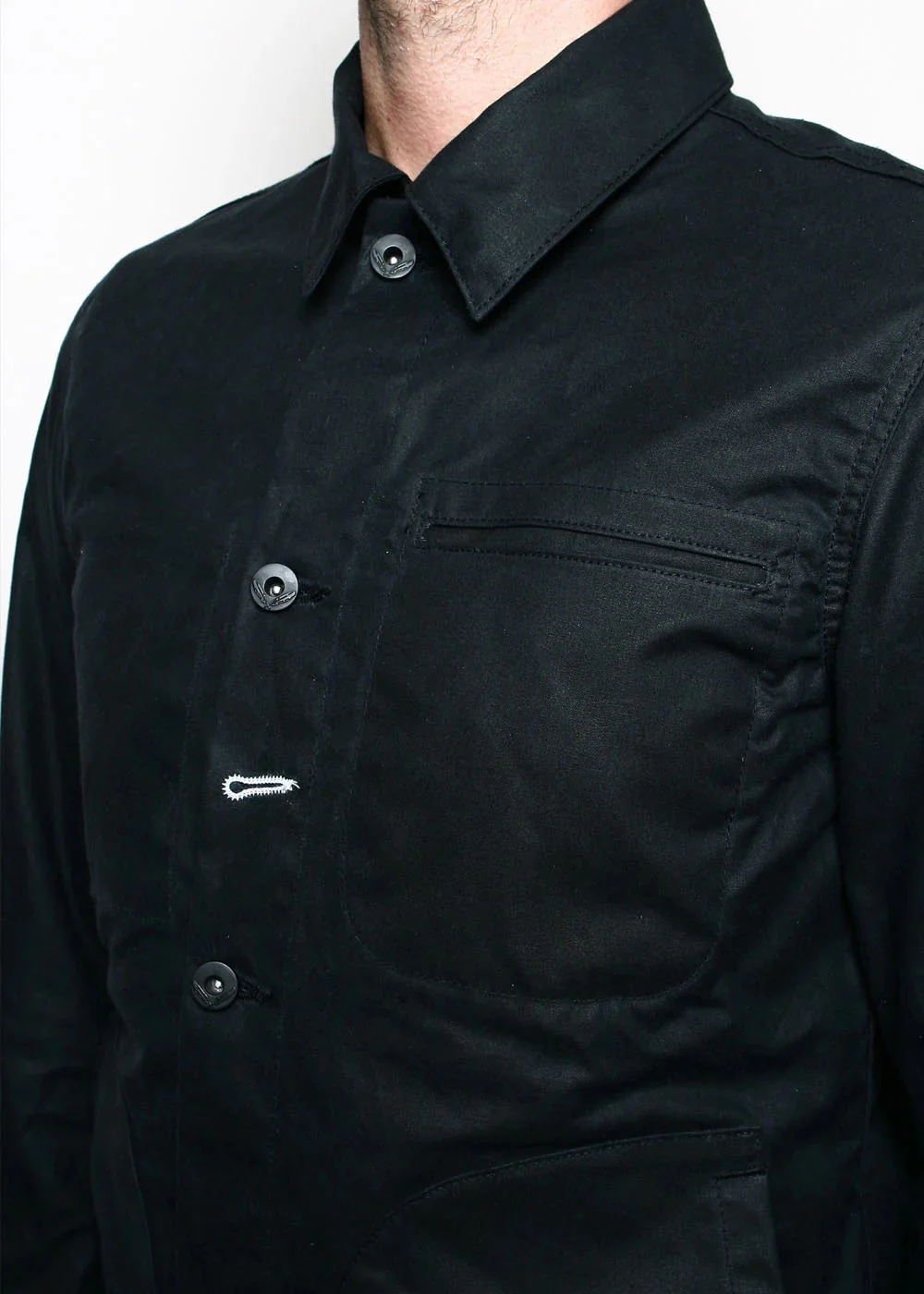 Rogue Territory Men’s Ridgeline Supply Waxed Jacket - Black - Image 3