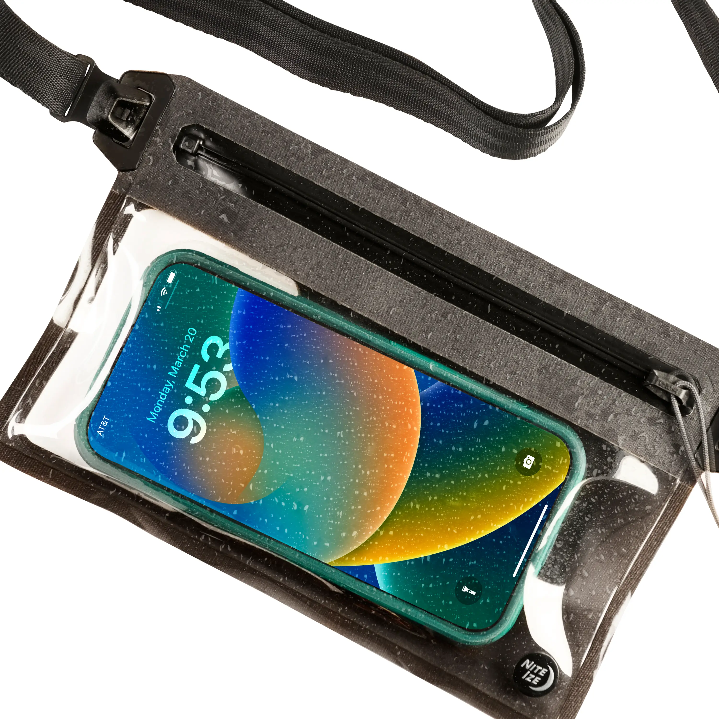 Nite Ize RunOff Waterproof Phone Belt Pouch - Charcoal - Image 3