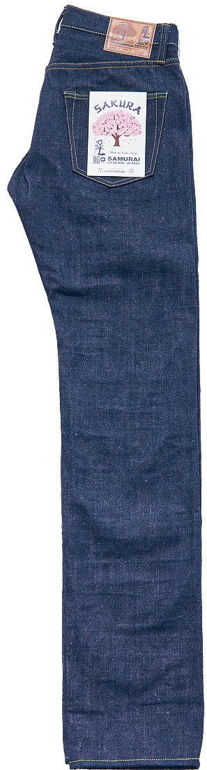 Samurai Jeans [S500AX-SAKURA] AI PLUS-SAKURA 18oz Regular Straight Jeans - One Wash - Image 3