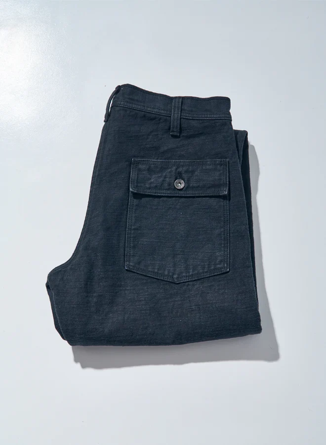 Samurai Jeans [SJ52BK] - 15oz Yarn Dyed Black Baker Pants - Image 3