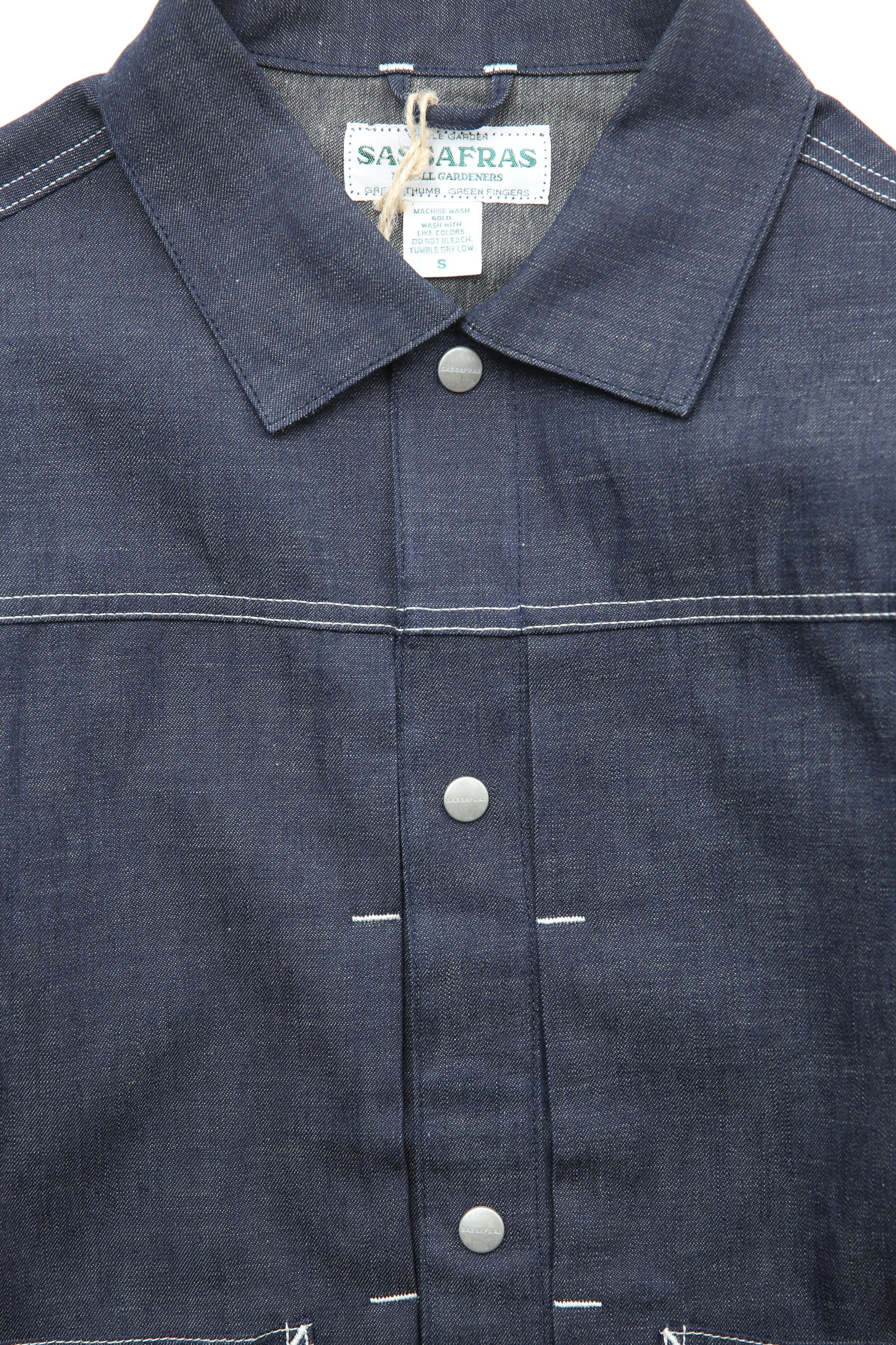 Sassafras Gardeners Jacket -8oz Military Denim (Raw) - Image 2