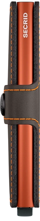 Secrid Slimwallet - Matte Truffle and Orange - Image 2