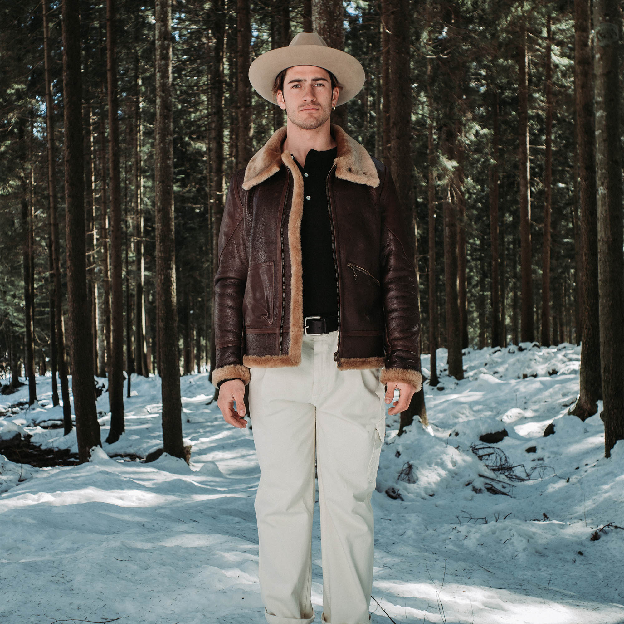Shangri-la Heritage - "Aviatore" B-3 Seal Brown Shearling Jacket - Image 16