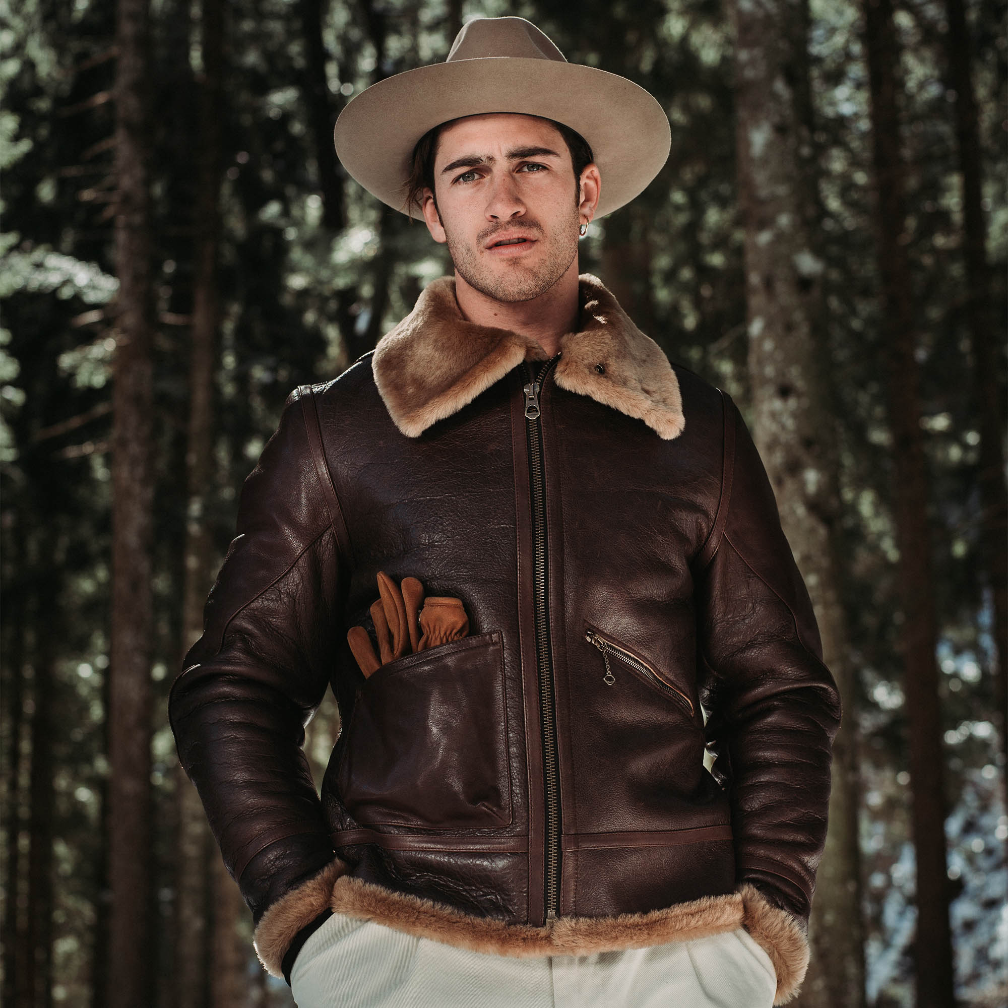 Shangri-la Heritage - "Aviatore" B-3 Seal Brown Shearling Jacket - Image 17